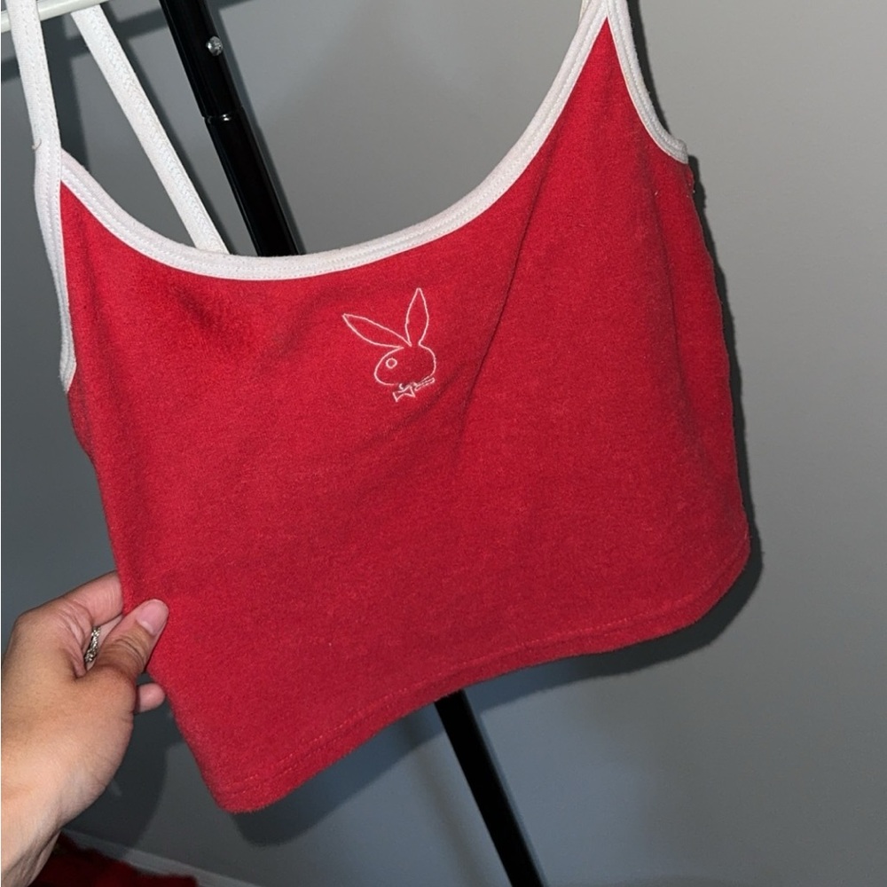 Playboy red tank top size xs